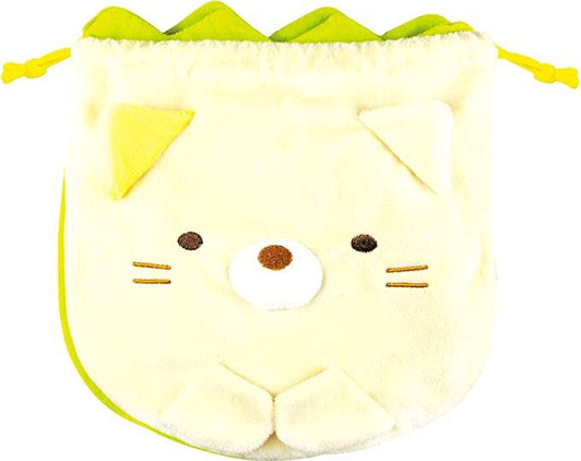 T's Factory Sumikko Gurashi Both Sides Drawstring Pouch Neko& Zassou