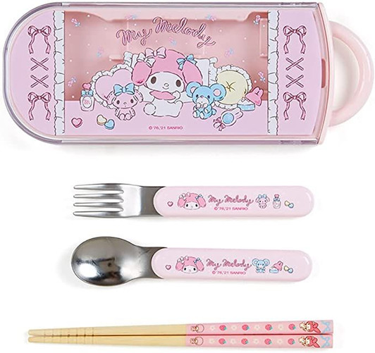 Sanrio Lunch Trio Set (Fork, Spoon, Chopsticks) My Melody