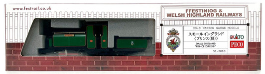 Kato 51-201G Steam Locomotive Small England 'Prince (Green)' (OO-9 Narrow Scale)