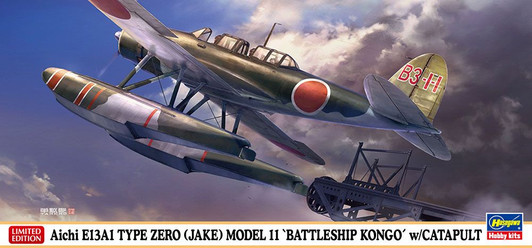 Hasegawa 1/72 Aichi E13A1 Type 0 Reconnaissance Seaplane Model 11 'Kongo Mounted Machine' w/Catapult Plastic Model