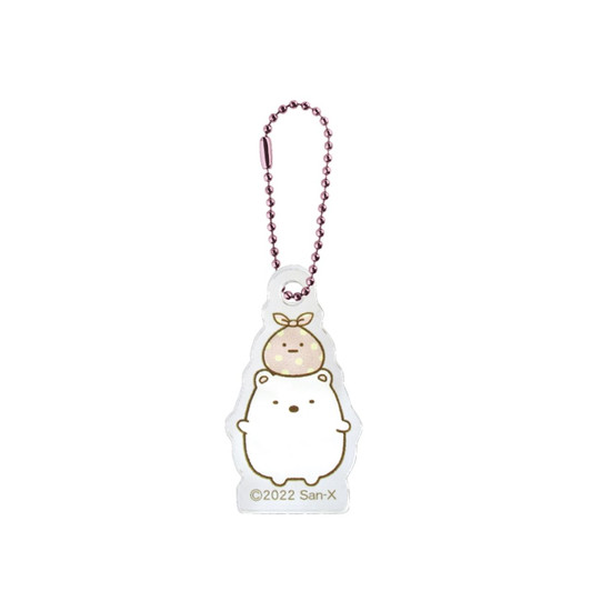 T's Factory Sumikko Gurashi Mini Acrylic Key Chain Shirokuma& Furoshiki