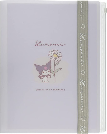 T's Factory Sanrio Logo Belt Attached 6 Piece Clear File Folder Kuromi