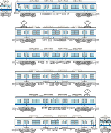 Tomytec Tobu Railway Series 8000 8112 Configuration Good Department Advertising Train 6 Cars Set (N scale)