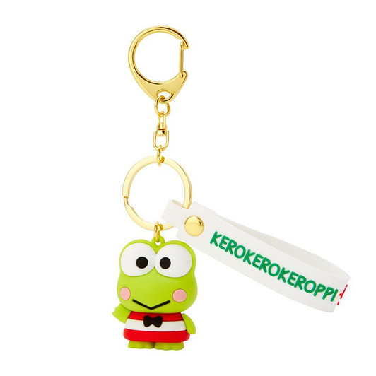 Kero Kero Keroppi Frog Plush Mascot Holder Keychain Heart Sanrio Japan –