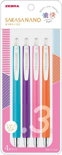Zebra TITLE AKEBONOCLOWN  --- Sarasa Nano 0.3 4 color set Pleasure