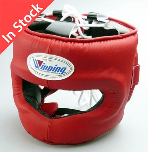 Boxing Headgear FG-5000 Size L Full Face Type Red (Made in Japan)