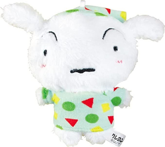 T's Factory Crayon Shin-chan Plush Toy Mascot Shiro/Pajamas