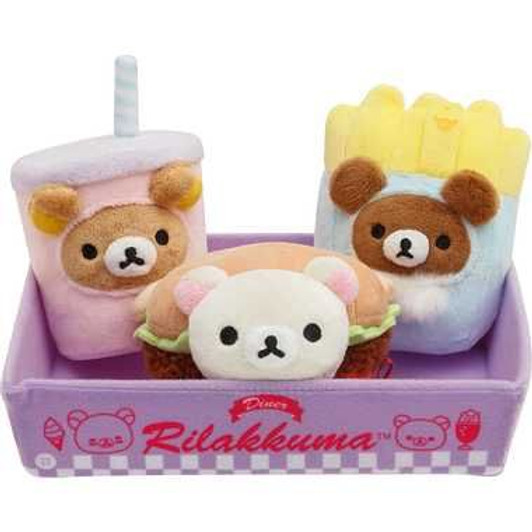 San-x Rilakkuma Hamburger Plush Toy Set