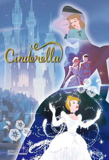 Yanoman 97-277 Prism Art Jigsaw Petit Puzzle Disney Silhouette Memory Cinderella (70 S-Pieces)