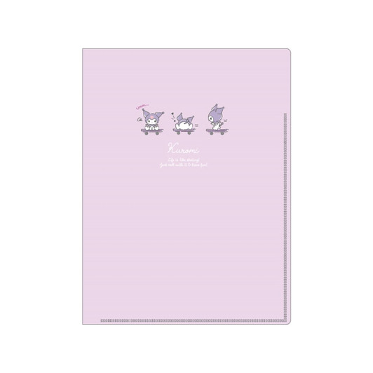 T's Factory Sanrio Double Side Folder with Pocket Kuromi