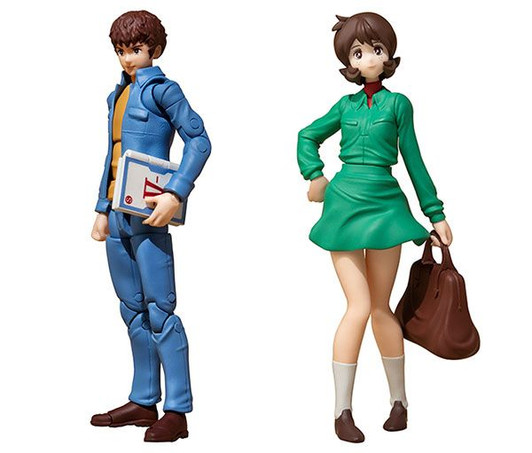Megahouse G.M.G. Zeon Army 07 Amuro Ray & Fraw Bow Posable Figure (Mobile Suit Gundam)