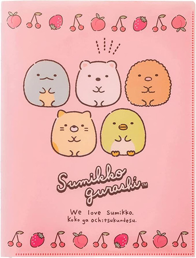 San-x Sumikko Gurashi Clear Holder with 10 Pockets Pink