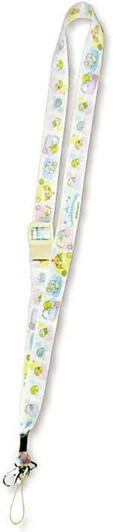 T's Factory Sumikko Gurashi Antibacterial Neck Strap Tapioka Park / Cream