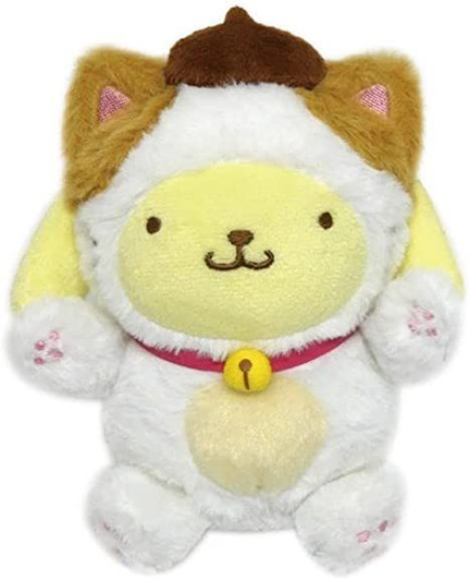 Kcompany Sanrio Sitting Plush Toy Happy Cat 2 Pom Pom Purin