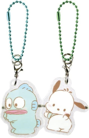 T's Factory Sanrio Clear Pair Acrylic Keychainã€€Hangyodon Pochacco