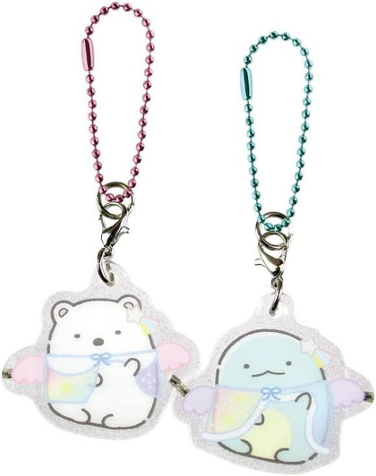 T's Factory Sumikko Gurashi Clear Pair Acrylic Key Chain Shirokuma Tokage