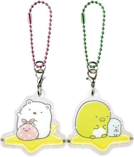 T's Factory Sumikko Gurashi Clear Pair Acrylic Key Chain Shirkuma Penguin?/ Star