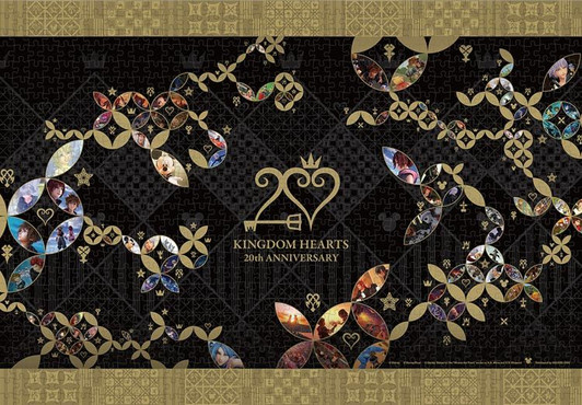 Tenyo D1000-099 Jigsaw Puzzle Disney Kingdom Hearts 20th Anniversary Icon Pattern (1000 Pieces)