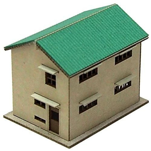 Advance 0045 Two-Story House (Green Roof) Assembly Kit (Z scale)
