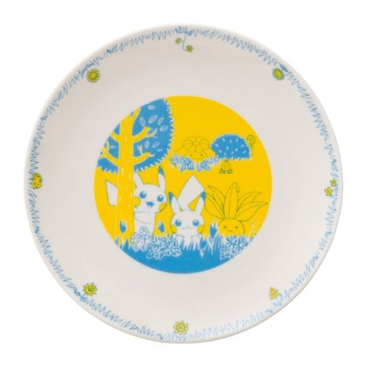 Pokemon Center Original Plate Pikachu in the Forest Yellow