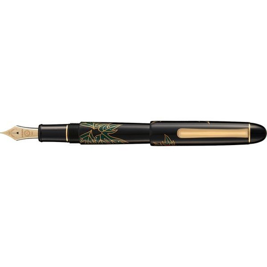 AZONX Wajima Gold Lacquer Maki-e Fountain Pen -Gafu- Peony
