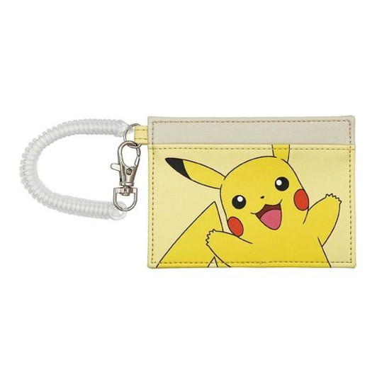 Pokemon Center Original Pass Case with Coil Keychain Pikachu