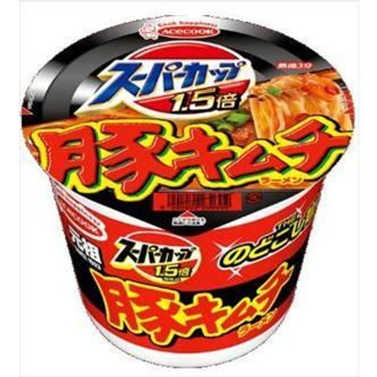 Japanese Food Acecook Super Cup 1.5x New Pork Kimchi Ramen 107G