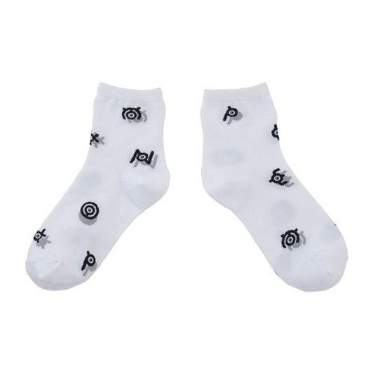 Pokemon Center Original Middle Socks Pokemon Shirts Unown (23-25cm)