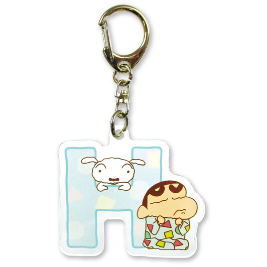 T's Factory Initial Acrylic Key Chain Crayon Shin-chan Pajama H