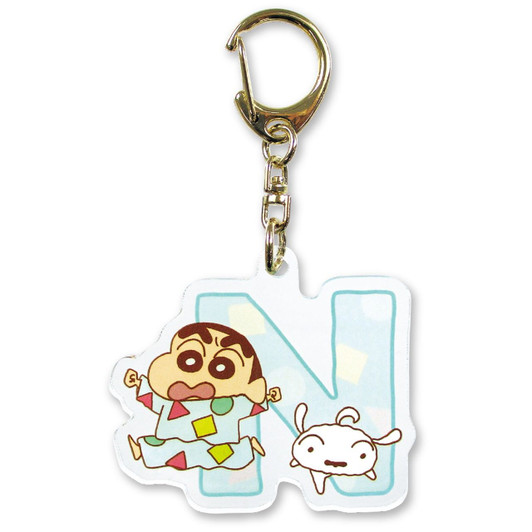 T's Factory Initial Acrylic Key Chain Crayon Shin-chan Pajama N