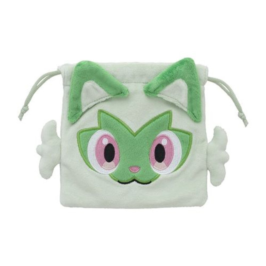 Pokemon Center Original Fluffy Drawstring Bag Sprigatito