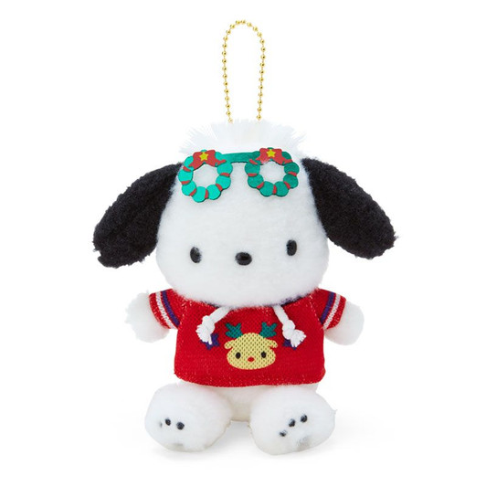 Sanrio Pocchacco Mascot Plush (Christmas Sweater)