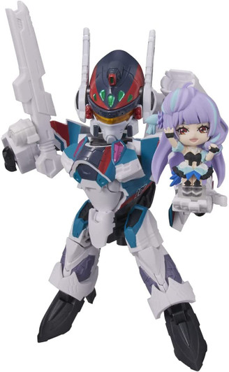 Bandai TINY SESSION VF-31S Siegfried (Arad Molders Custom) with Mikumo Guynemer (Macross Delta)