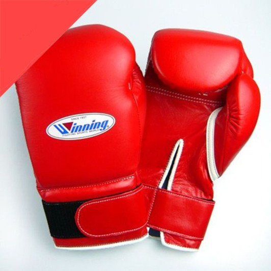 Winning Boxing Gloves MS-400-B Hook-and-Loop Pro Type 12 oz Red (Made in Japan)