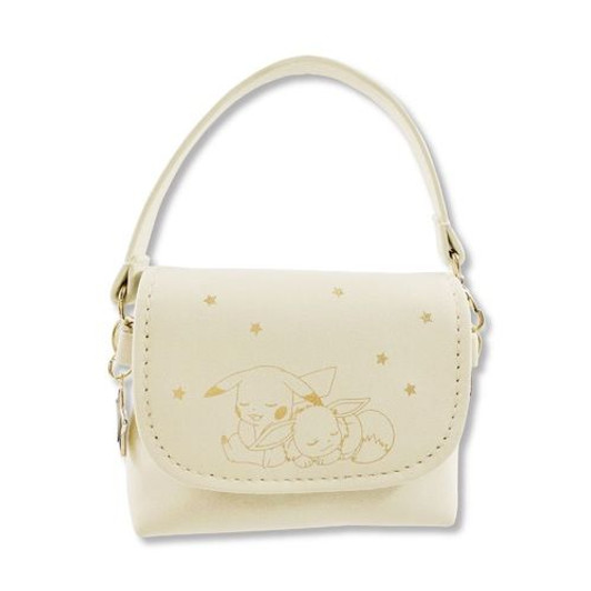 Pokemon Center Original Mini Bag Ivory Sleeping Pikachu Eevee