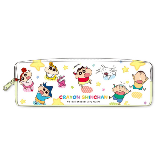T's Factory W Zipper Slim Pen Pouch Crayon Shin-chan Friends