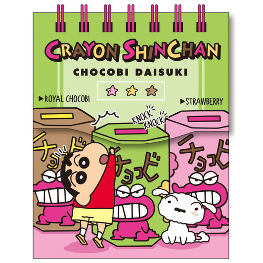 T's Factory Mini Ring Memo Pad with Magnet Crayon Shin-chan Chocobi