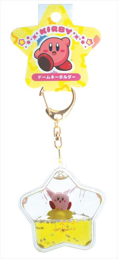 Liquid Filled Floating Star-shaped Keychain Kirby Warp Star