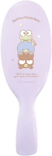 T's Factory Handle Attached Smooth Hairbrush Sanrio Kero Kero Keroppi & Tuxedo Sam & Bad Badtz-Maru