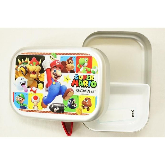 Skater Aluminum Lunch Box for Kids Super Mario Made in Japan 370ml