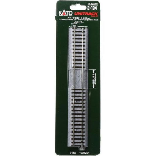 Kato 2-194 212mm-252mm (8 2/8"-9 15/16") Expansion Track S212S (1pc.) (HO scale)