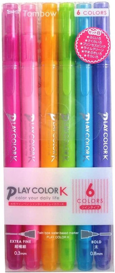 Tombow Water-based 6 Colors Pen Set