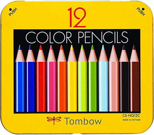 Tombow Mini Colored Pencil Pack with 12 Color NQ Sharpener