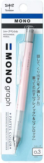 Tombow Sharp Monograph Coral Pink R3 Pack Pencil