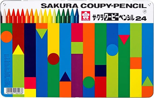 SakuraCraypas Coupy Pencil 24 Colors Set