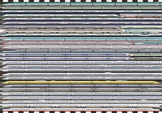 Tenyo Jigsaw Puzzle Successive Shinkansen Bullet Trains Large Collection (1000 Pieces)