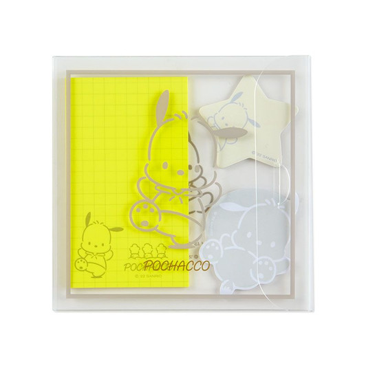 Sanrio Sticky Note with Case Pochacco Fluorescence Color