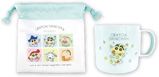 T's Factory Crayon Shin-chan Plastic Cup & Drawstring Bag Set Pajama Time