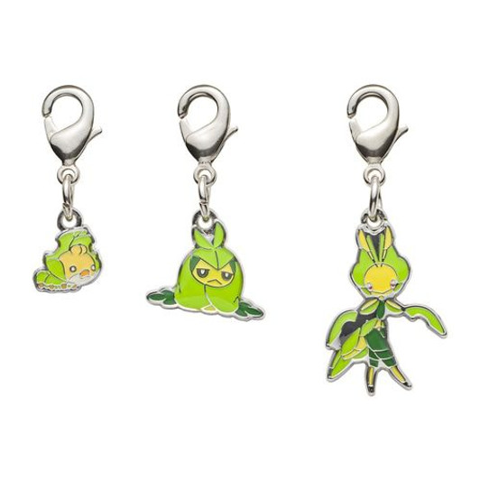 Pokemon Center Original Metal Keychain Series - Sewaddle 540, 541, 542