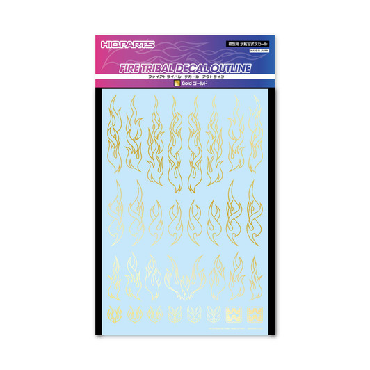 HiQparts Fire Tribal Decals Outline Gold